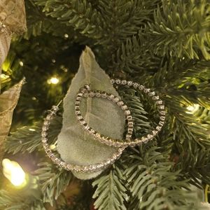 Sold! Melinda Maria Silver Hoop Earrings